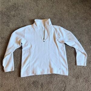 Tommy Bahama White Quarter-Zip Pullover women’s small